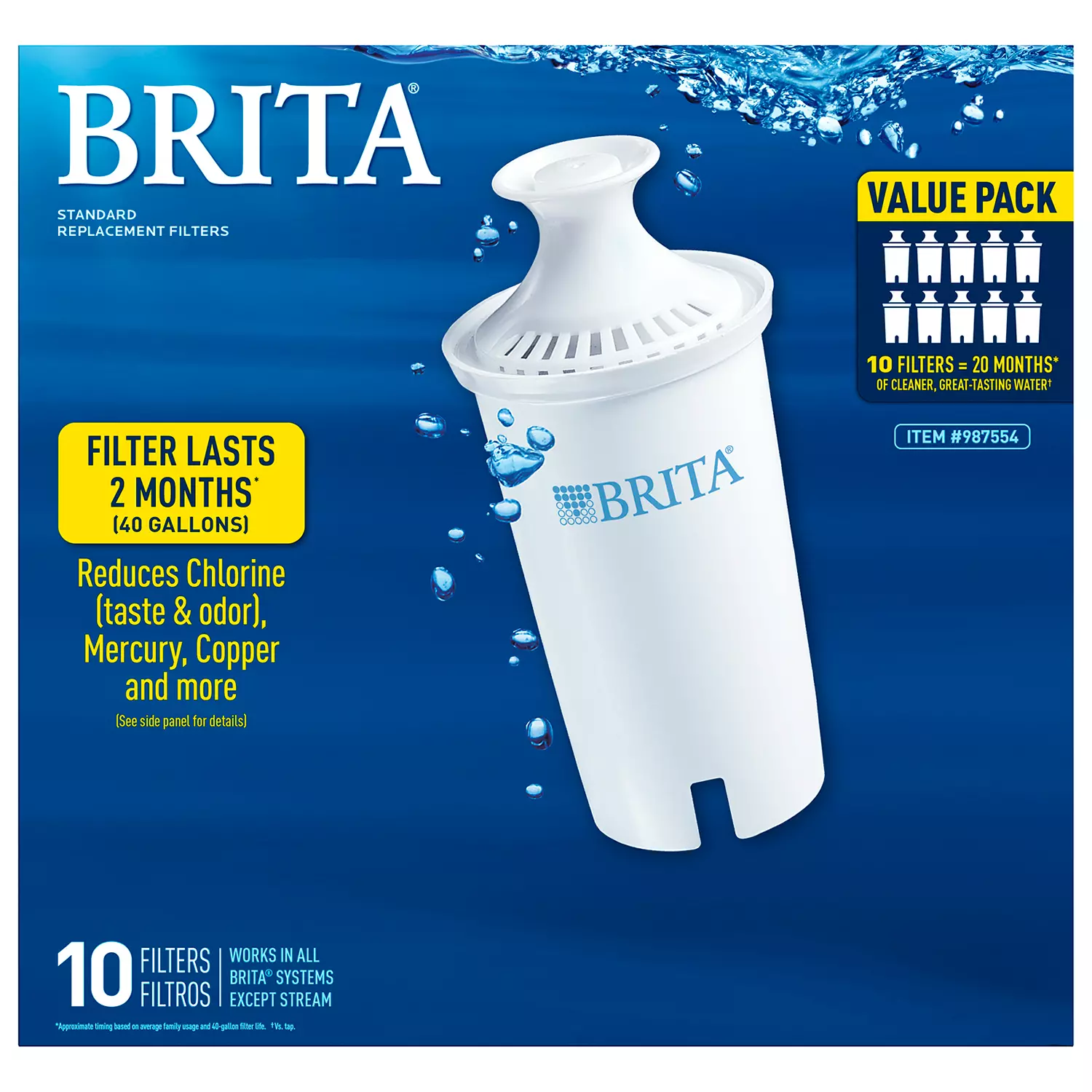 Brita Standard Water Filter. 10 Count