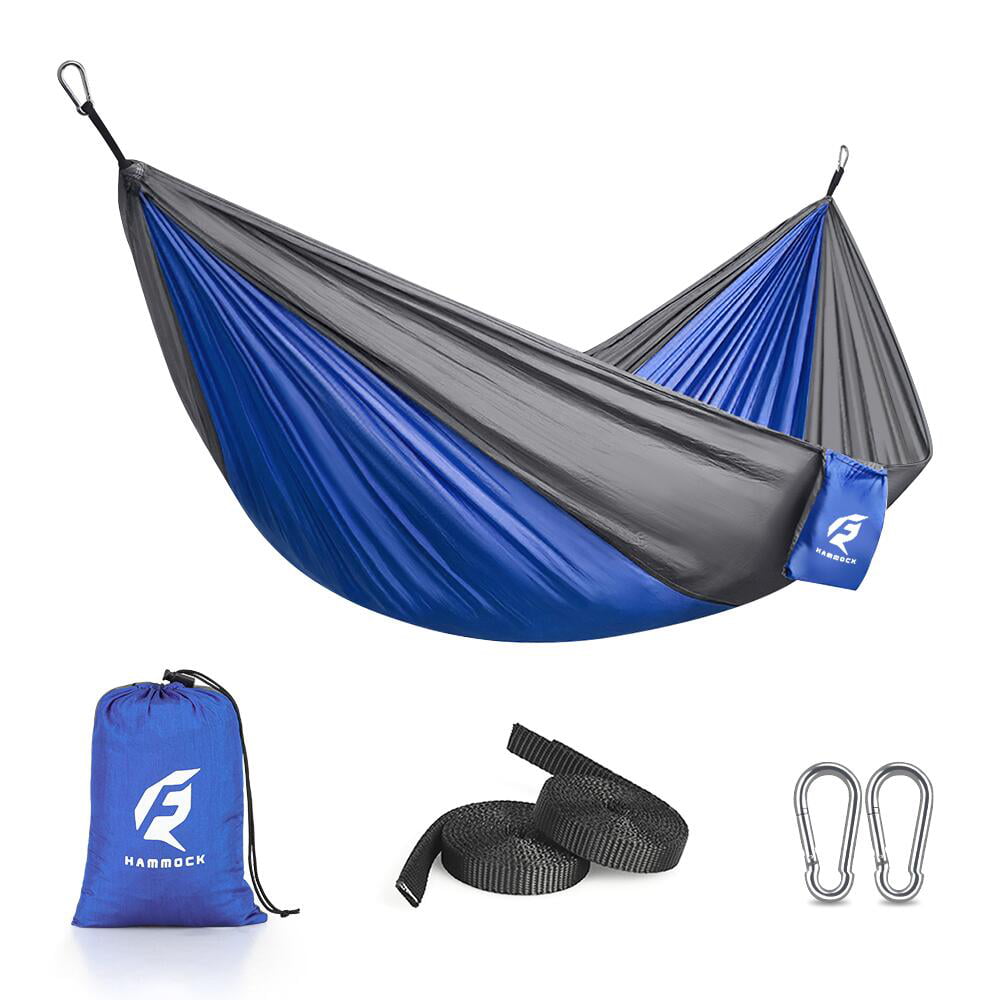 QUANFENG QF Hammock Nylon Portable Travel Camping Hammock. Blue/Gray