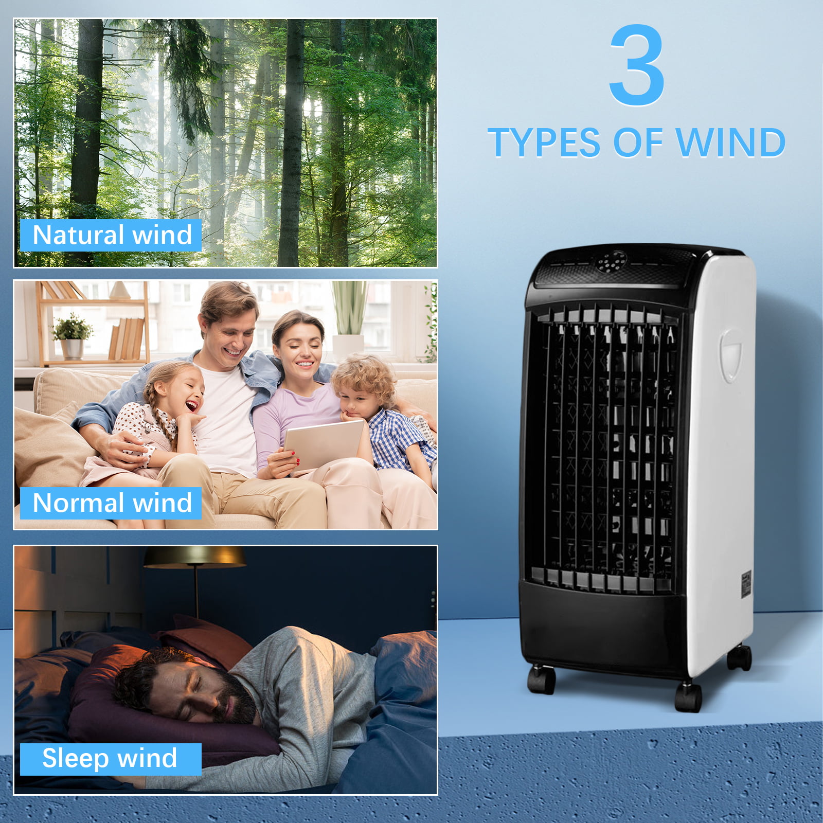 SKONYON Evaporative Portable Air Cooler Fan Humidify with Remote Control