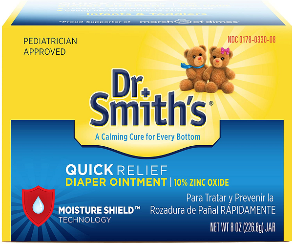 Dr. Smiths Quick Relief Diaper Rash Ointment. 8 ounce