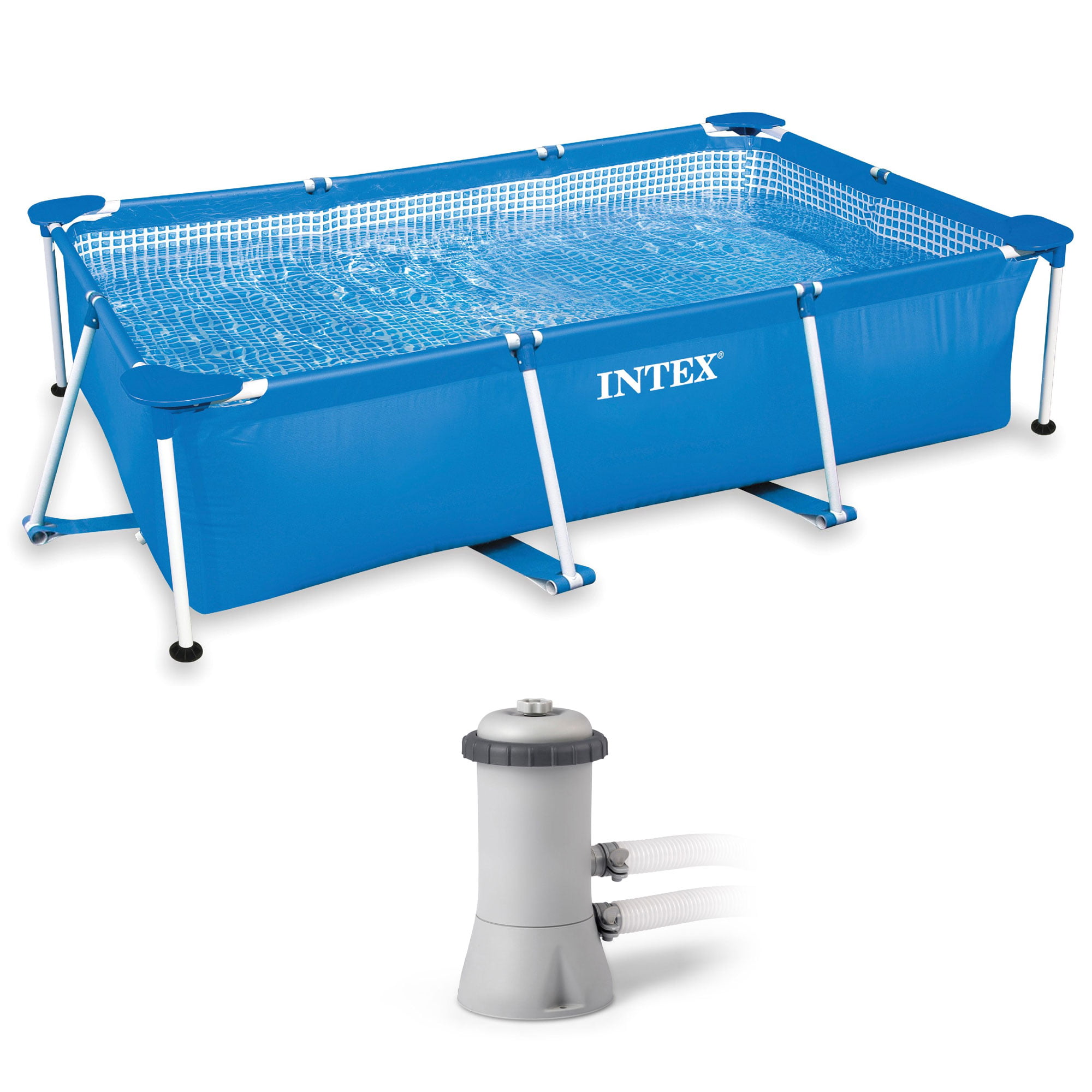 Intex 86-x59-x23′ Above Ground Swimming Pool & 530 GPH Pool Cartridge Pump