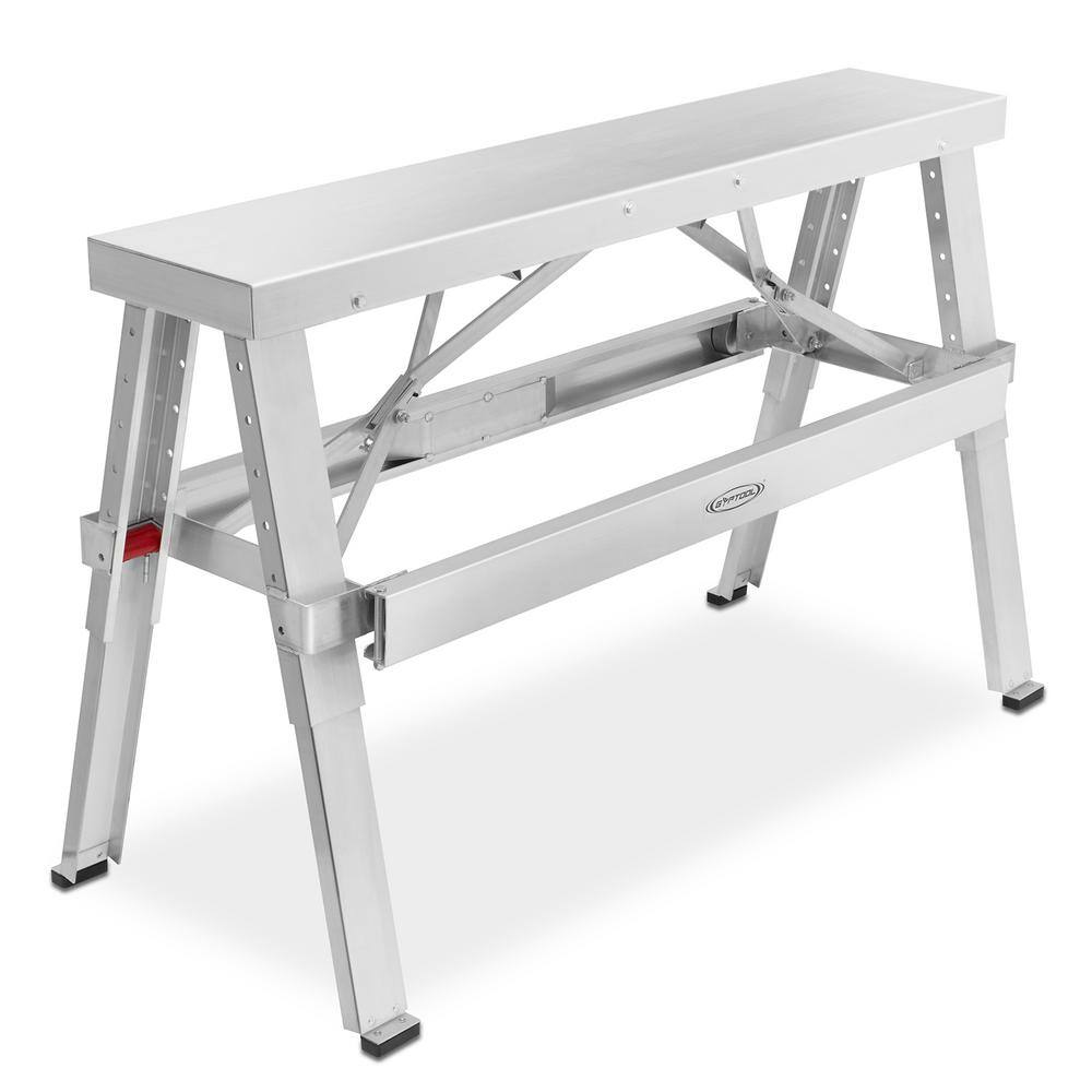 GYPTOOL ACC-BENCH. 48 in. W x 30 in. H Aluminum Adjustable Sawhorse Bench Stepladder