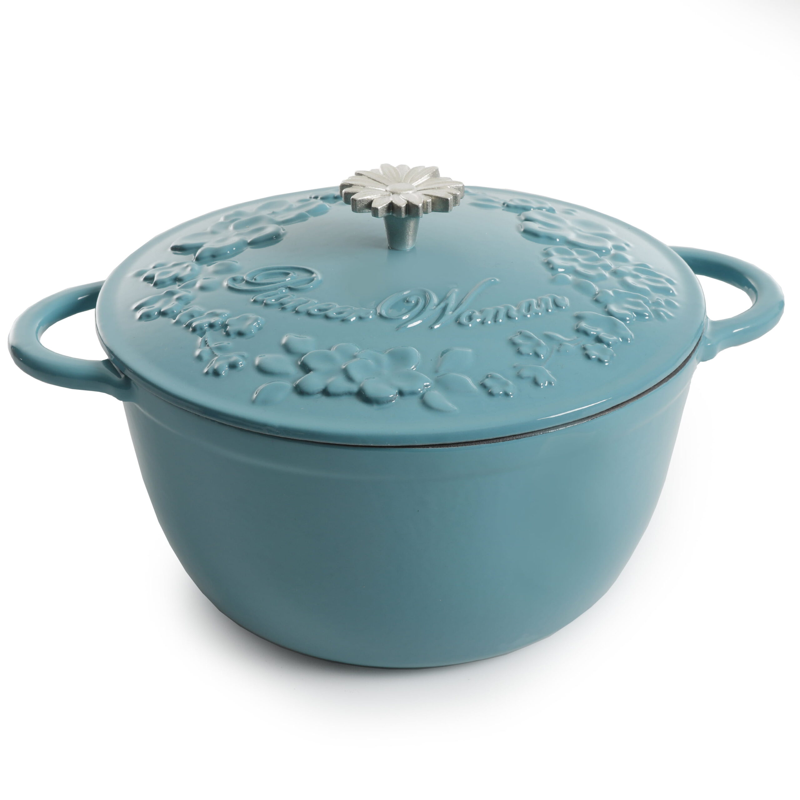 The Pioneer Woman Timeless Beauty Cast Iron 5-Quart Dutch Oven. Turquoise