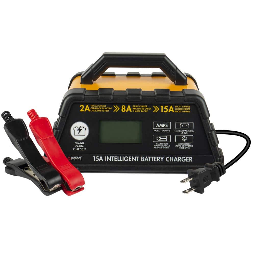 Wagan Tech EL7407 12-Volt 15 Amp 6-Stage Lithium-Capable Battery Charger