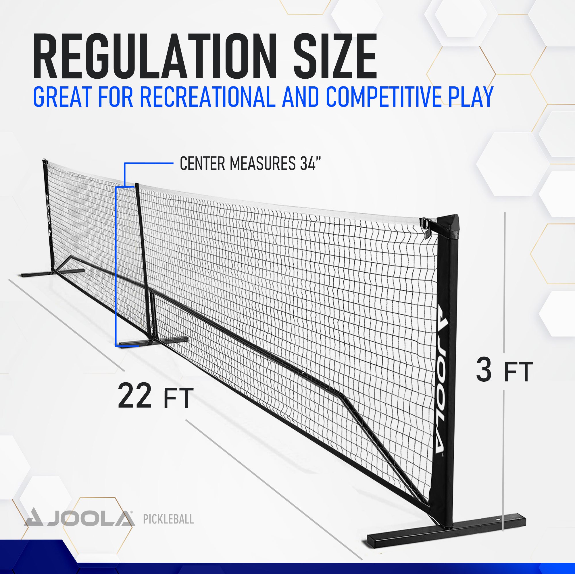 JOOLA Essentials Pickleball Net. Regulation Height. Indoor and Outdoor with Carry Bag. Adult/Teen