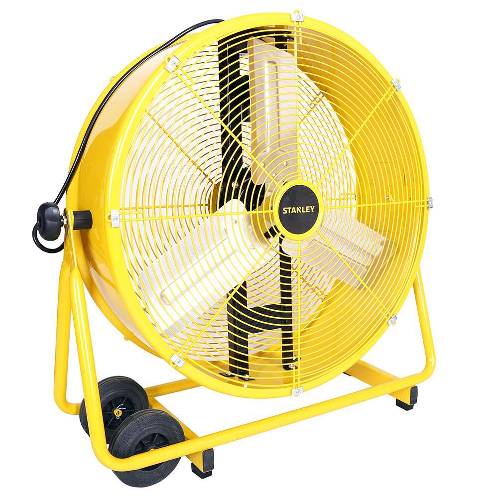Stanley ST-24DCT 24 in. 2-Speed Direct Drive Cradle Drum Fan with Adjustable Tilt