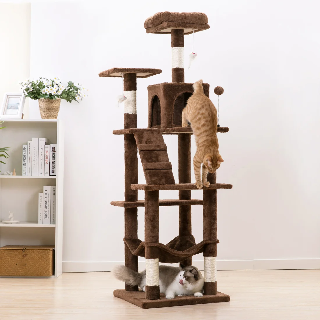 64″ Large Cat Condo (Brown)