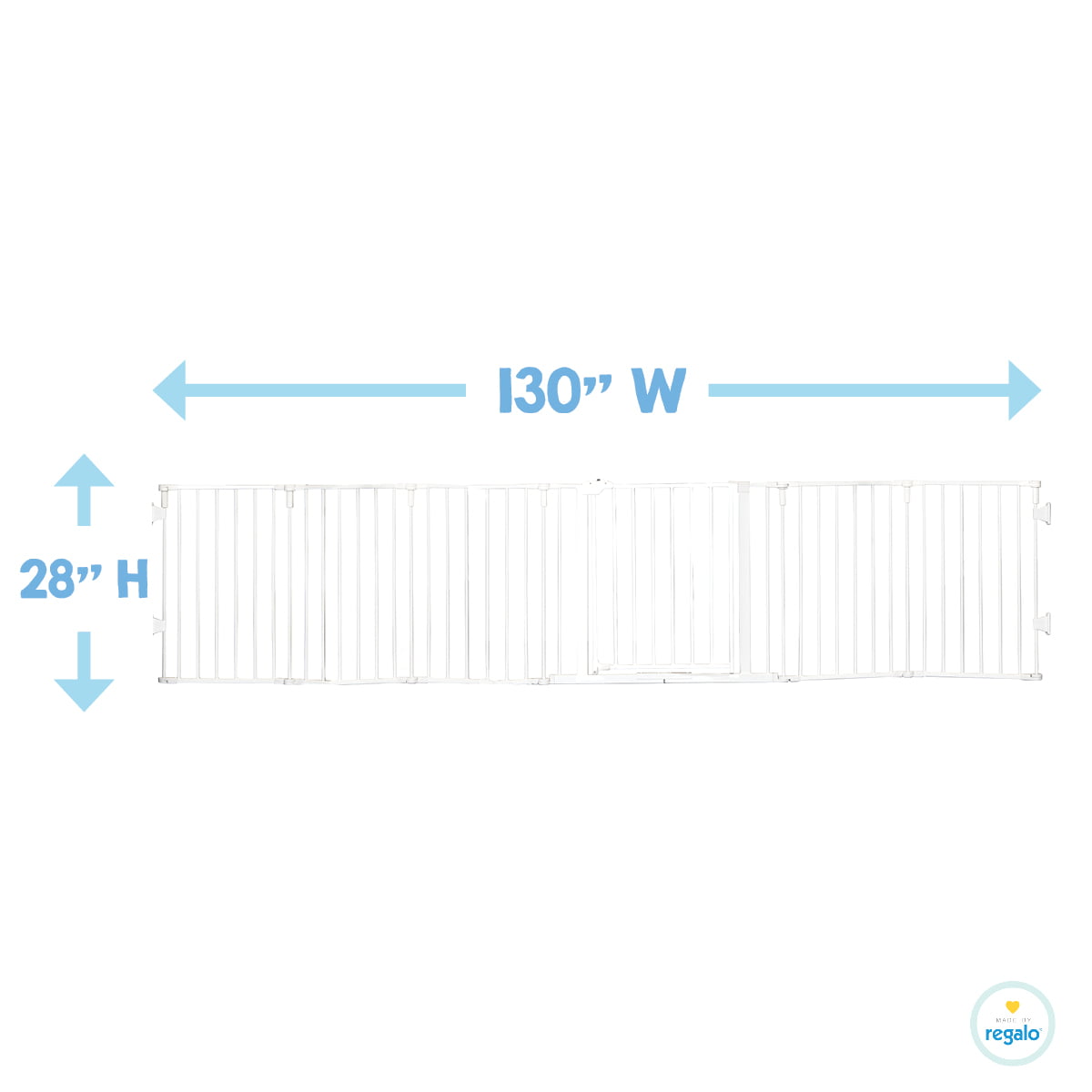 Regalo 6 Panel Super Wide Baby Gate and Play Yard. 2 in 1. Includes Wall Mount Hardware. Age Group 6 to 24 Months