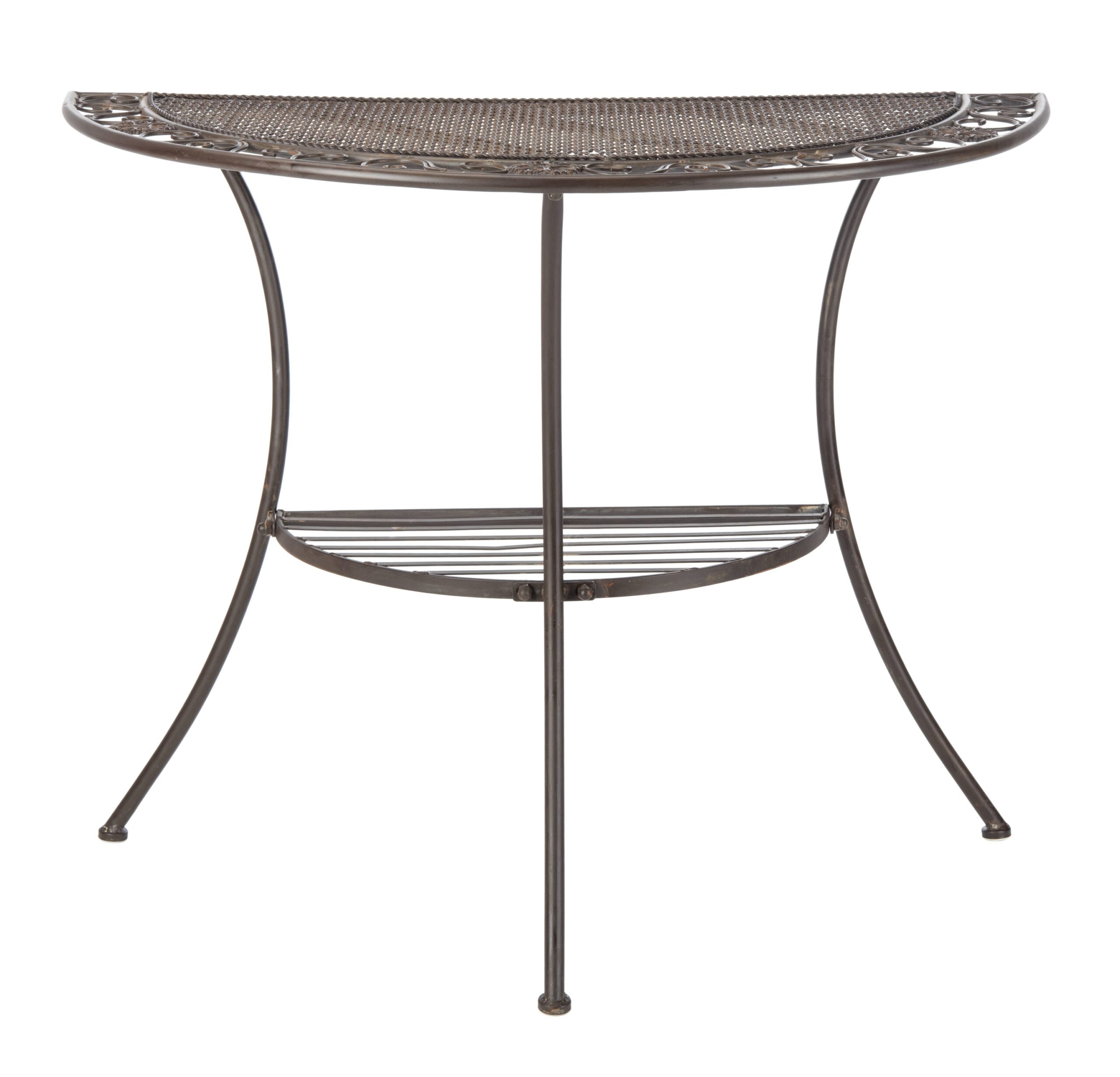 Safavieh Genson Half Circle Outdoor Console Table 20.5-in W x 39.3-in L