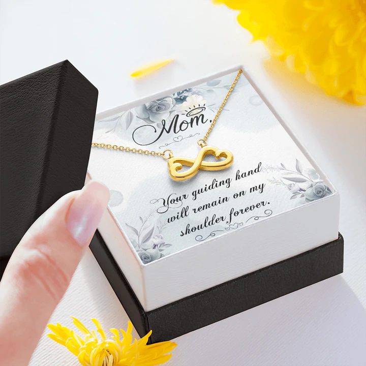 Gifts for Mom – Double Heart Necklace. Mother's Day Gifts
