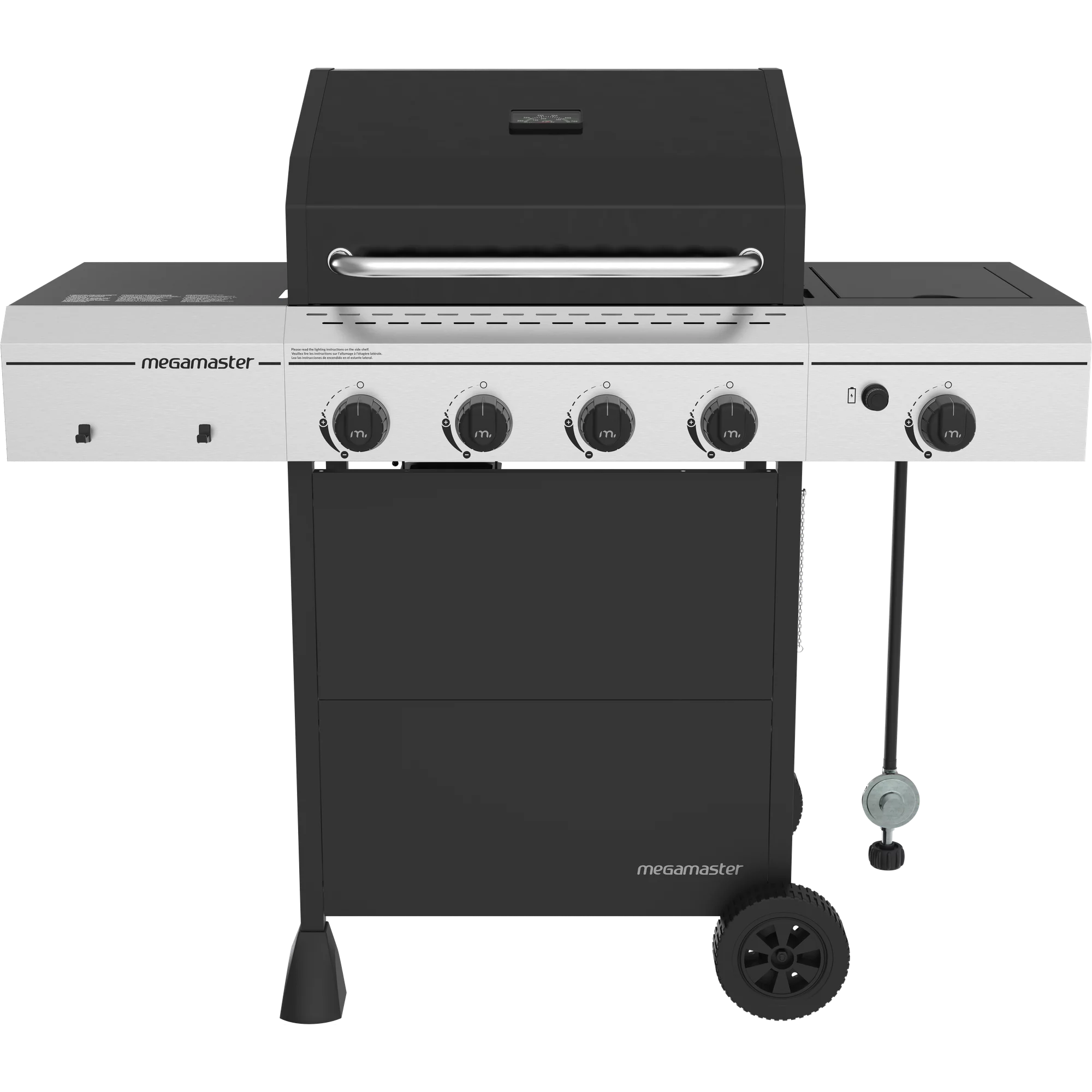 Megamaster 4 Burner Gas Grill with Side Burner