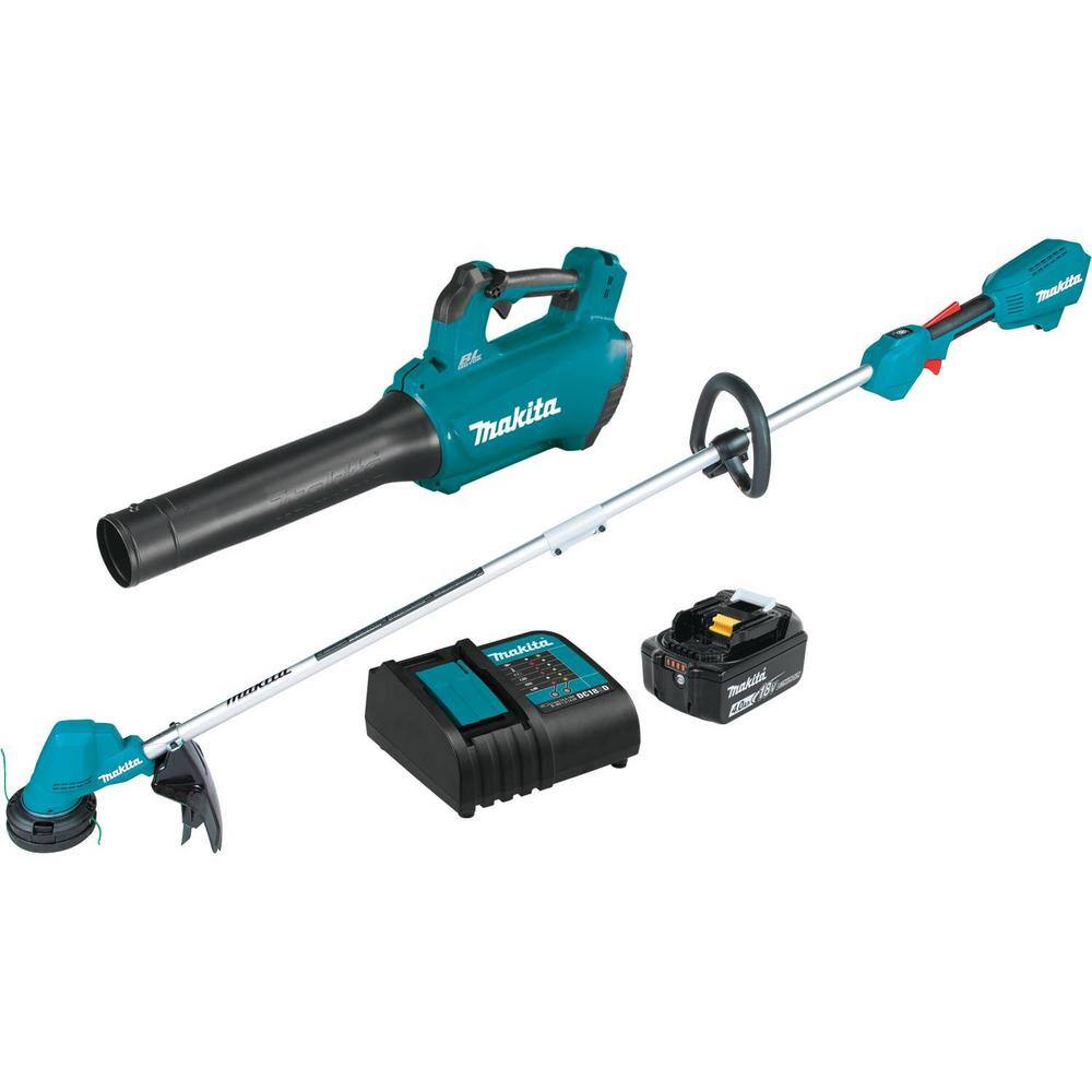 Makita XT287SM1 18-Volt 4.0 Ah LXT Lithium-Ion (Blower/String Trimmer) Brushless Cordless Combo Kit (2-Piece)