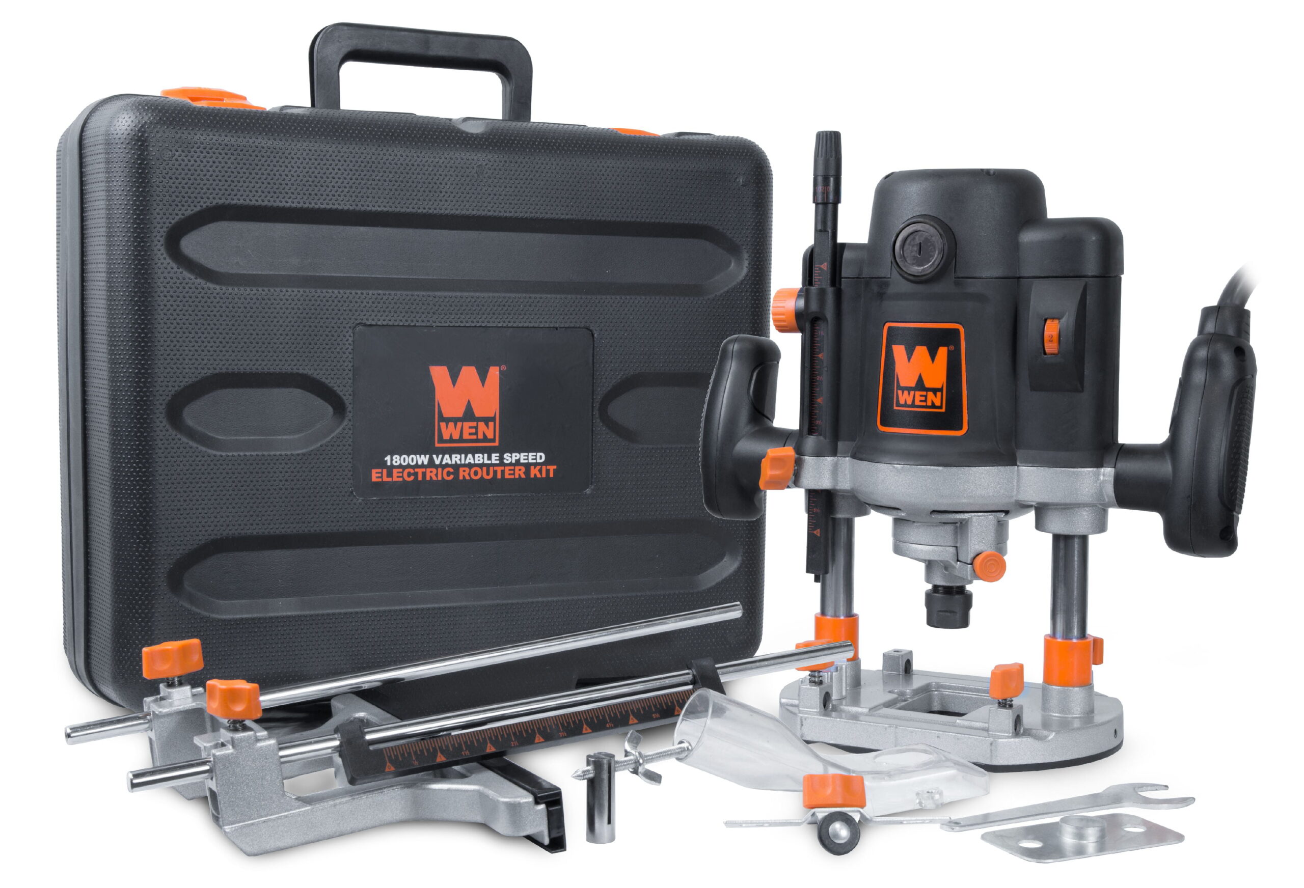 WEN Products 15-Amp Variable Speed Plunge Woodworking Router with Case. RT6033