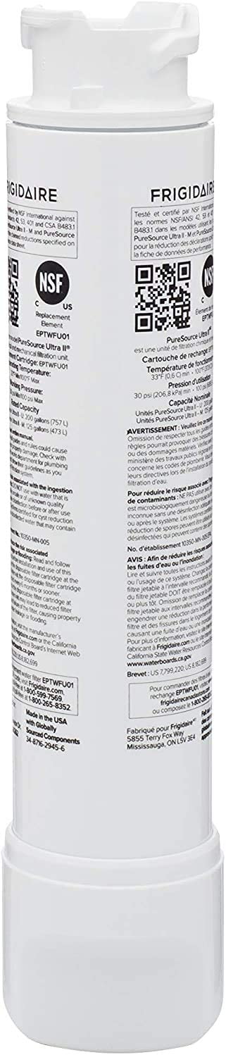 Frigidaire EPTWFU01 Water Filtration Filter. 1 Count. White