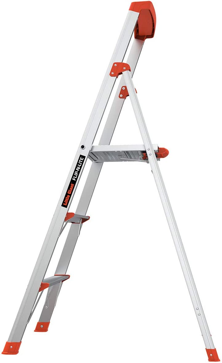 Little Giant Ladder Systems Flip-N-Lite. 5-Foot. Stepladder. Aluminum. Type 1A. 300 lbs Rated (15273-001)
