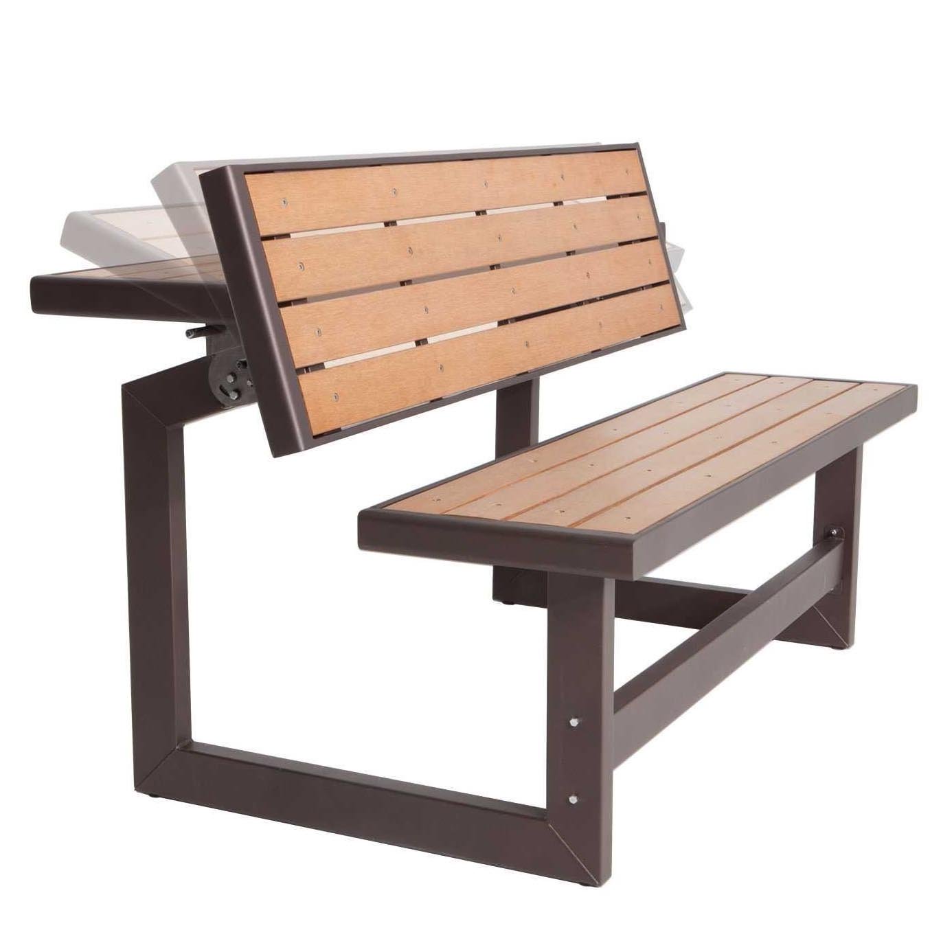 Lifetime Outdoor Convertible Bench. Light Brown. 60139