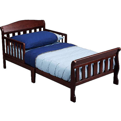 Delta Children Canton Toddler Bed with Attached Bed Rails. Greenguard Gold Certified. Dark Cherry