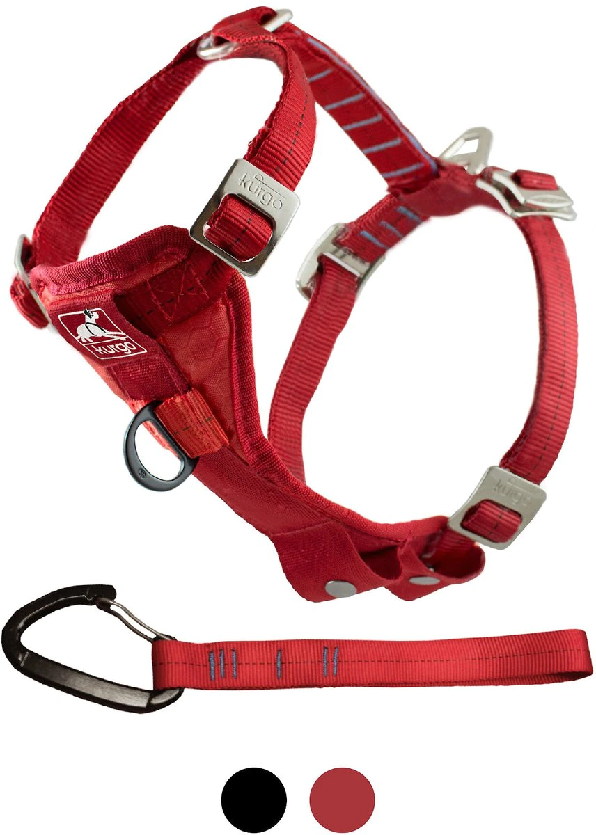 Kurgo Tru-Fit Enhanced Strength Crash Tested Smart Car Dog Harness. Large. Red