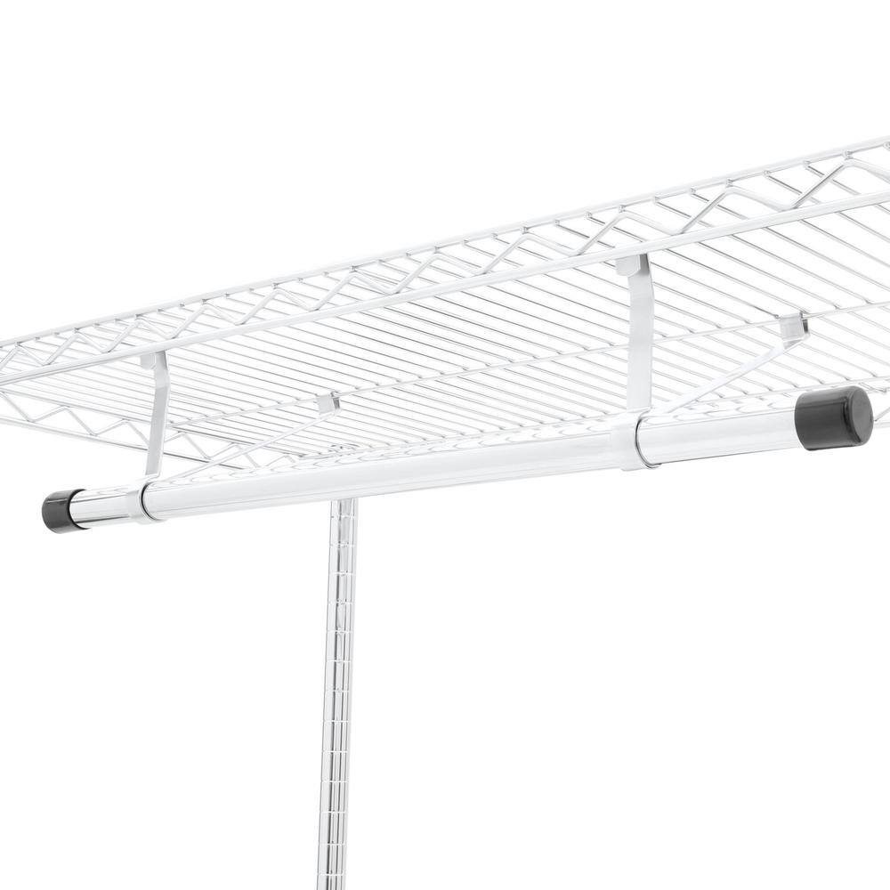 Honey-Can-Do SHF-01567 48 in. x 68 in. Heavy Duty Steel Rolling Closet Garment Rack in Chrome