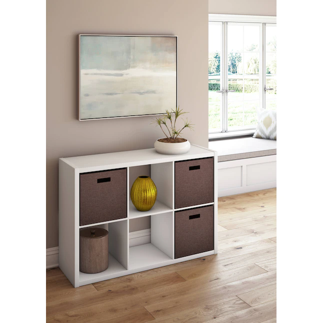 ClosetMaid  30-in H x 43.82-in W x 13.5-in D White Wood Laminate 6 Cube Organizer