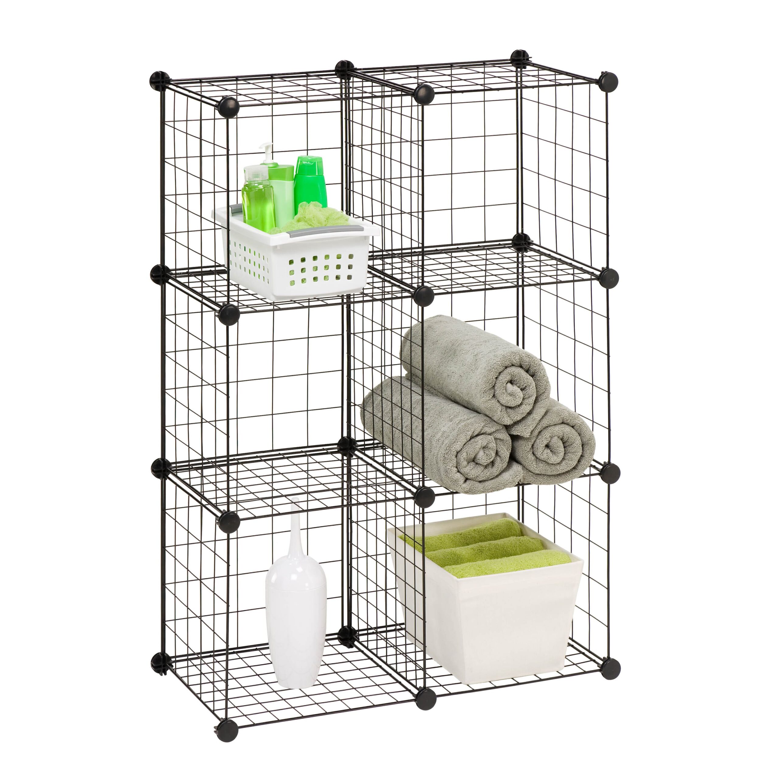 Honey Can Do Black 6 Cube Storage Set