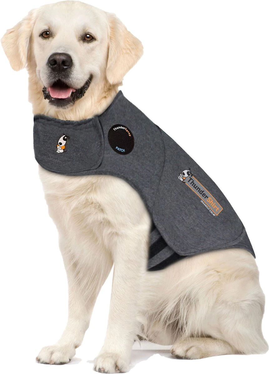 Thundershirt Classic Dog Anxiety Jacket. X-Large. Heather Grey