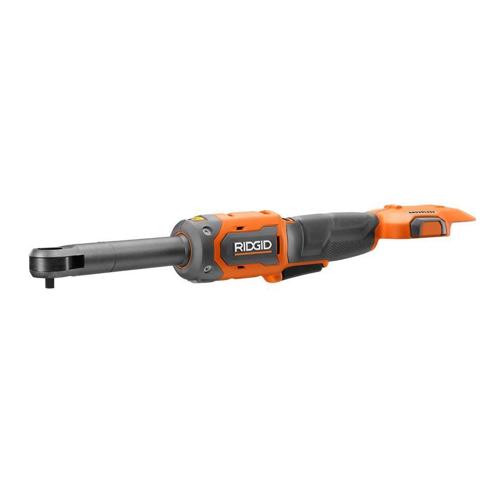 RIDGID R866020B 18V Brushless Cordless 1/4 in. Extended Reach Ratchet (Tool Only)