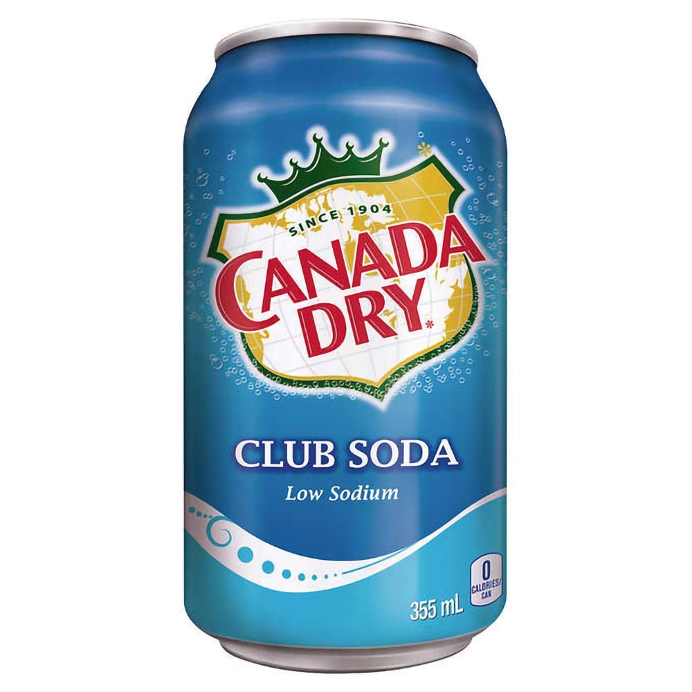 Canada Dry Club Soda Sparkling Seltzer Water 12oz Can (Pack of 15 Total of 180 Oz)
