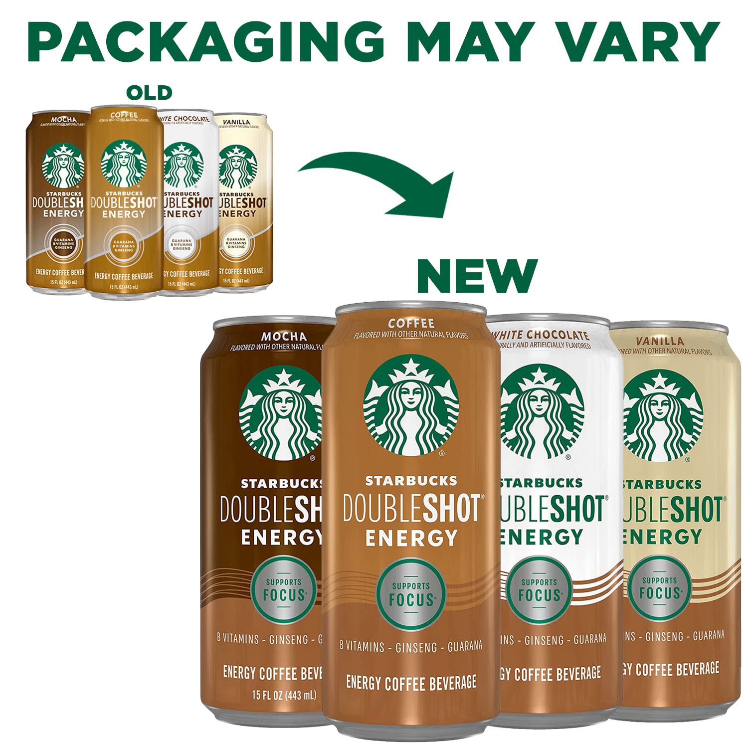 Starbucks Doubleshot Energy Espresso Coffee. Mocha. 15 oz Cans (12 Pack) (Packaging May Vary)