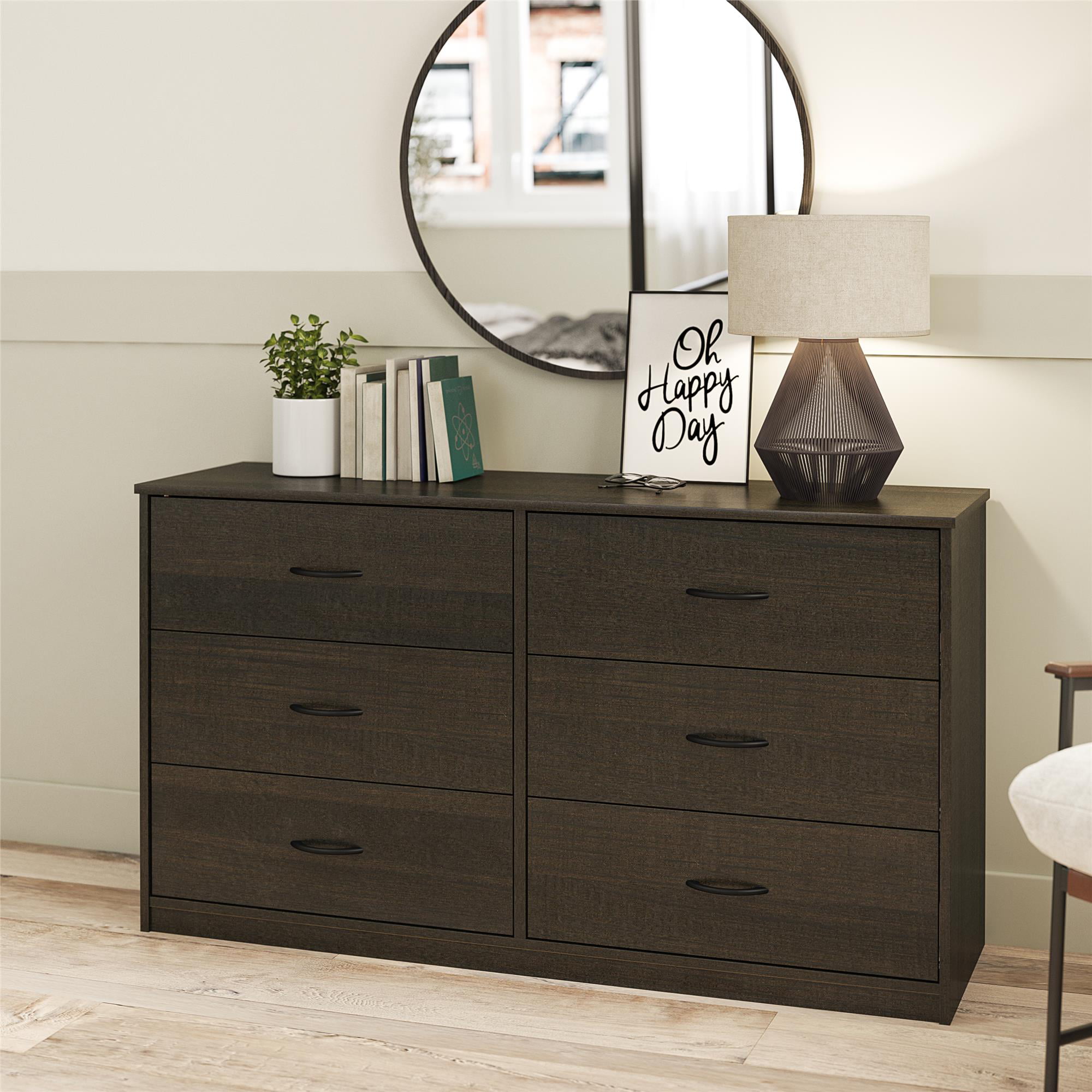 Mainstays Classic 6 Drawer Dresser. Espresso