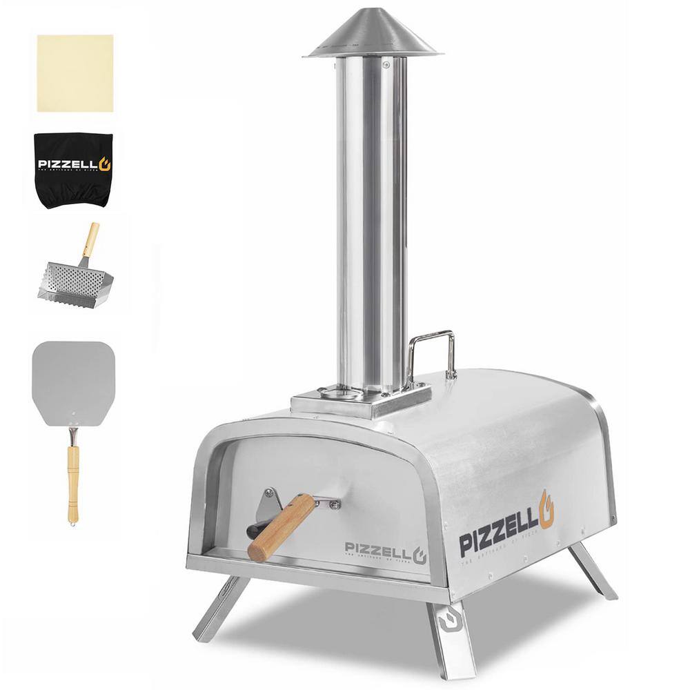 Wildaven NBYBKN220511002 Outdoor Pizza Oven Wood Pellet Fired Outdoor Pizza Oven with Fold-Up Legs. Stainless steel