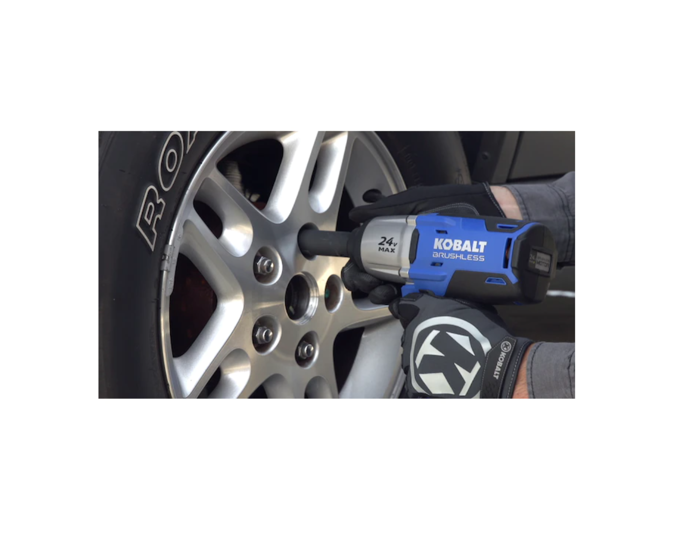 Kobalt KIW 1524A-03 24-volt Max Variable Speed Brushless 1/2-in Drive Cordless Impact Wrench (1-Battery Included)