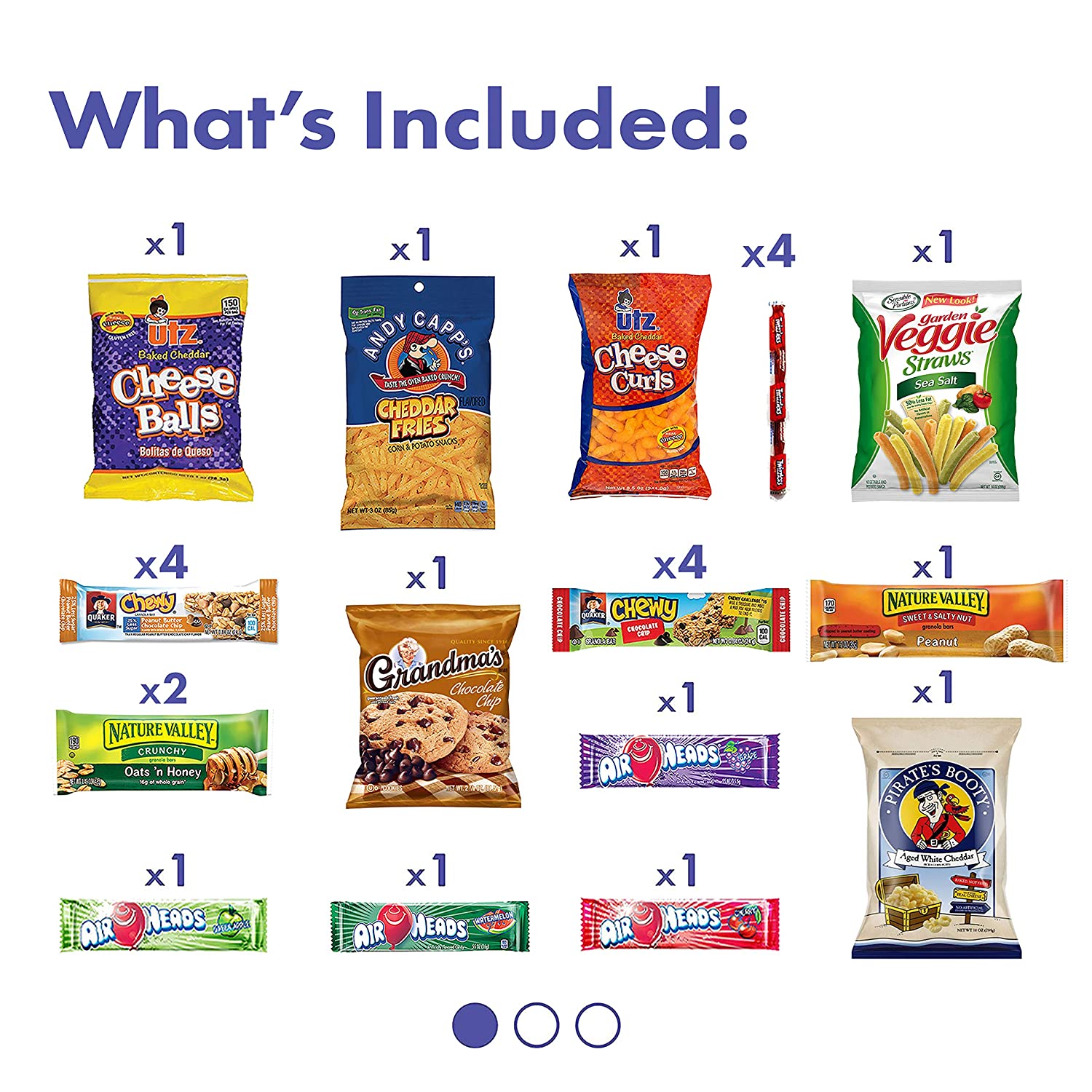 Care Package (52 Count) Ultimate Sampler Mixed Box. Cookies Chips Candy Snacks Box