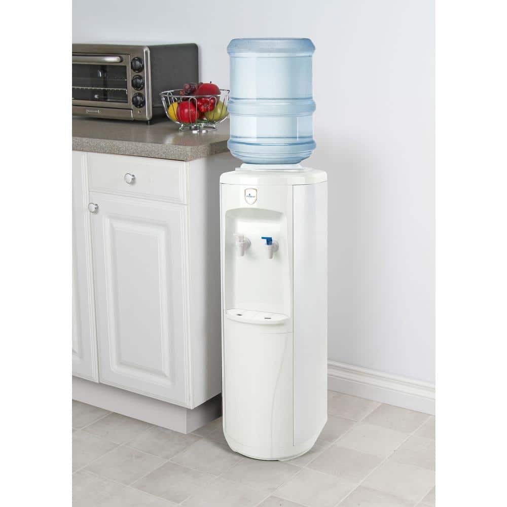 VITAPUR VWD2236W 3-5 Gal. Room/Cold Temperature Top Load Floor Standing Water Cooler Dispenser with Adjustable Cold Thermostat Settings