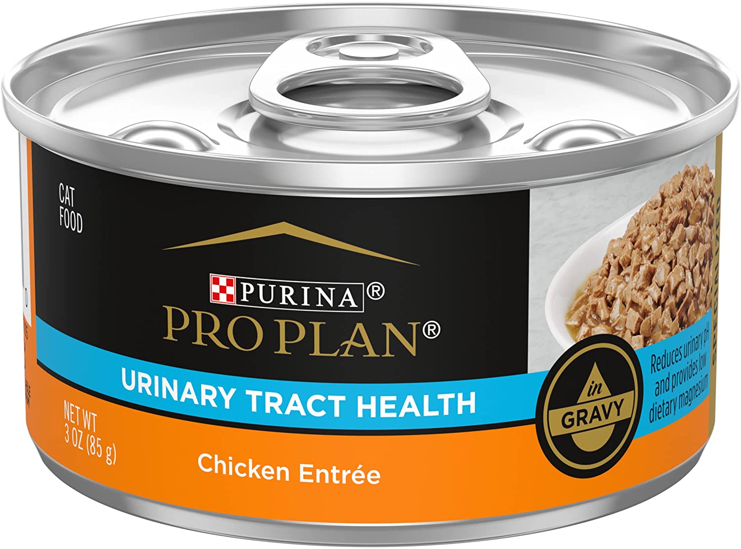 Purina Pro Plan Urinary Tract Wet Cat Food Gravy. Urinary Tract Health Chicken Entree - (24) 3 oz. Pull-Top Cans