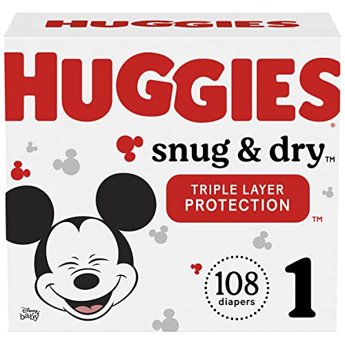 Huggies Baby Diapers. Size 1 (8-14 lbs). 108 Ct. Huggies Snug & Dry Newborn Diapers