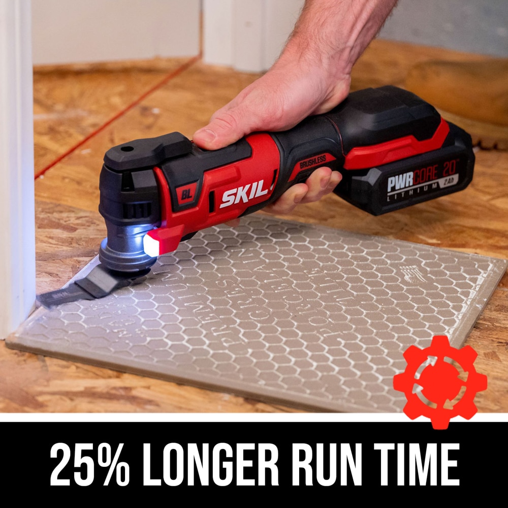 SKIL PWR CORE 20 33-Piece Brushless 20-volt Variable Speed Oscillating Multi-Tool Kit (1-Battery Included)