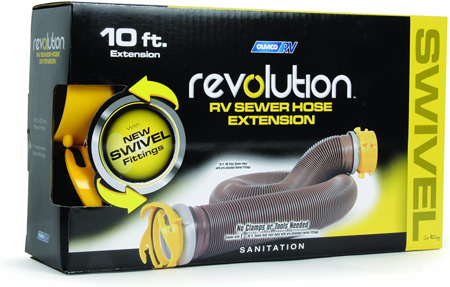 Camco 39623 Revolution 10′ Sewer Hose Extension. Brown
