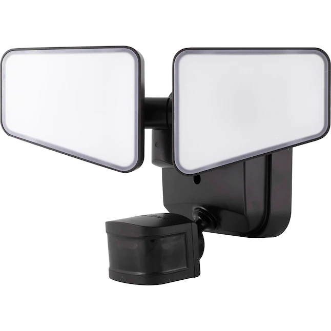 Enbrighten 2-in-1 LED Flood Light Outdoor. Security Light. 2480 Lumens. 2 Adjustable. 2200K-5000K. Motion Sensor Outdoor Light. Bronze. 2 Head. Perfect for Driveway. Garage. and More. 40768