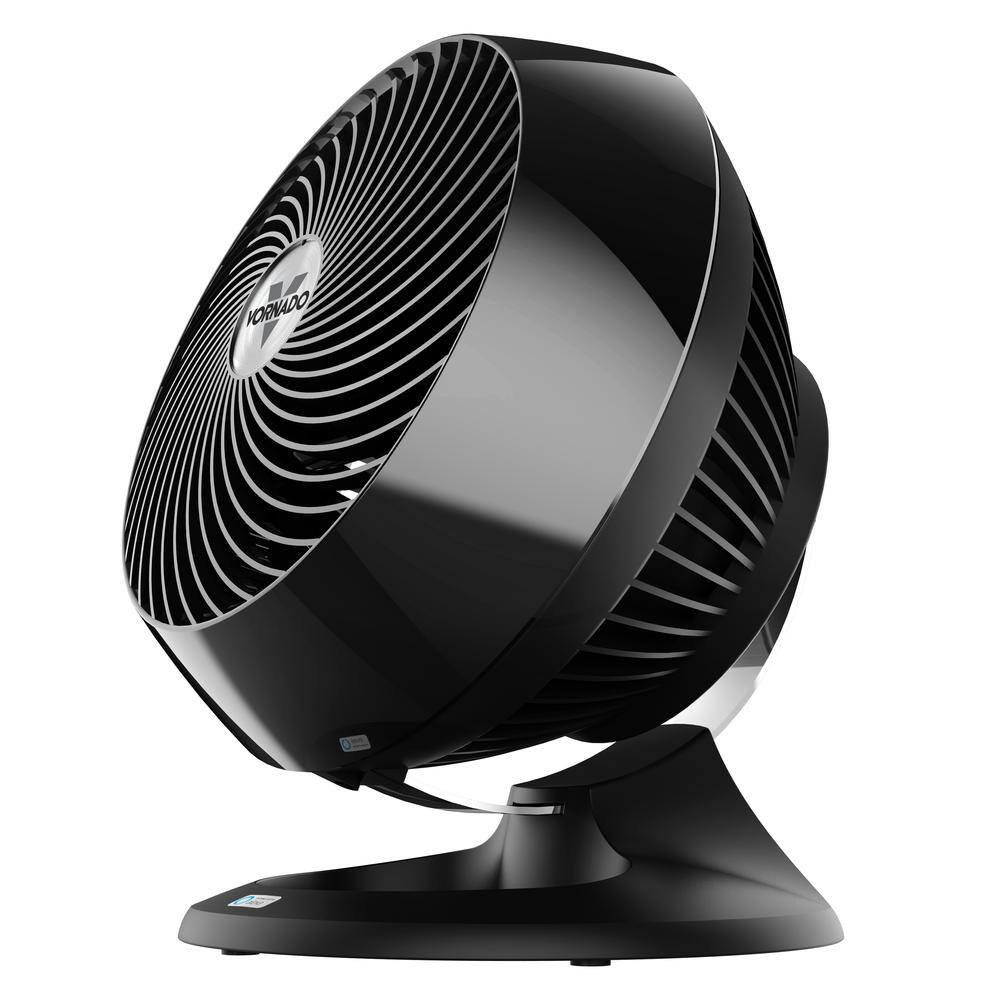 Vornado CR1-0411-06 10.4 in. Large Air Circulator Floor Fan with Alexa. Black