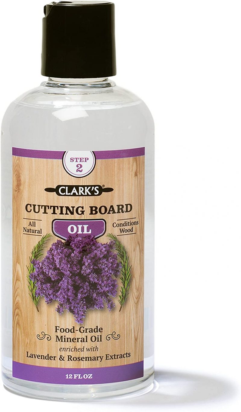 CLARK-S Cutting Board Oil - Enriched with Lavender & Rosemary Oils (12oz)