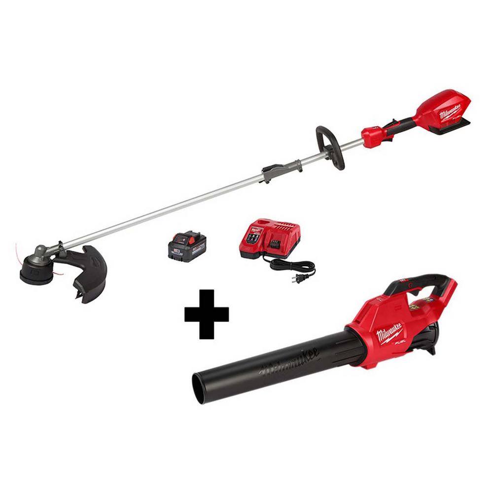 Milwaukee 2825-21ST-2724-20 String Trimmer Kit 18V Li-Ion Brushless Cordless 8.0Ah with 18V Blower