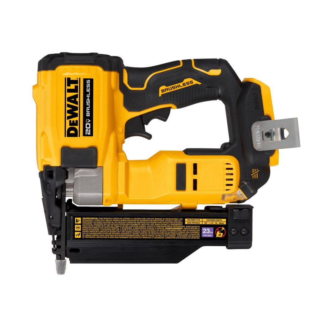 DEWALT DCN623B ATOMIC 20V MAX Lithium Ion Cordless 23 Gauge Pin Nailer  Tool Only