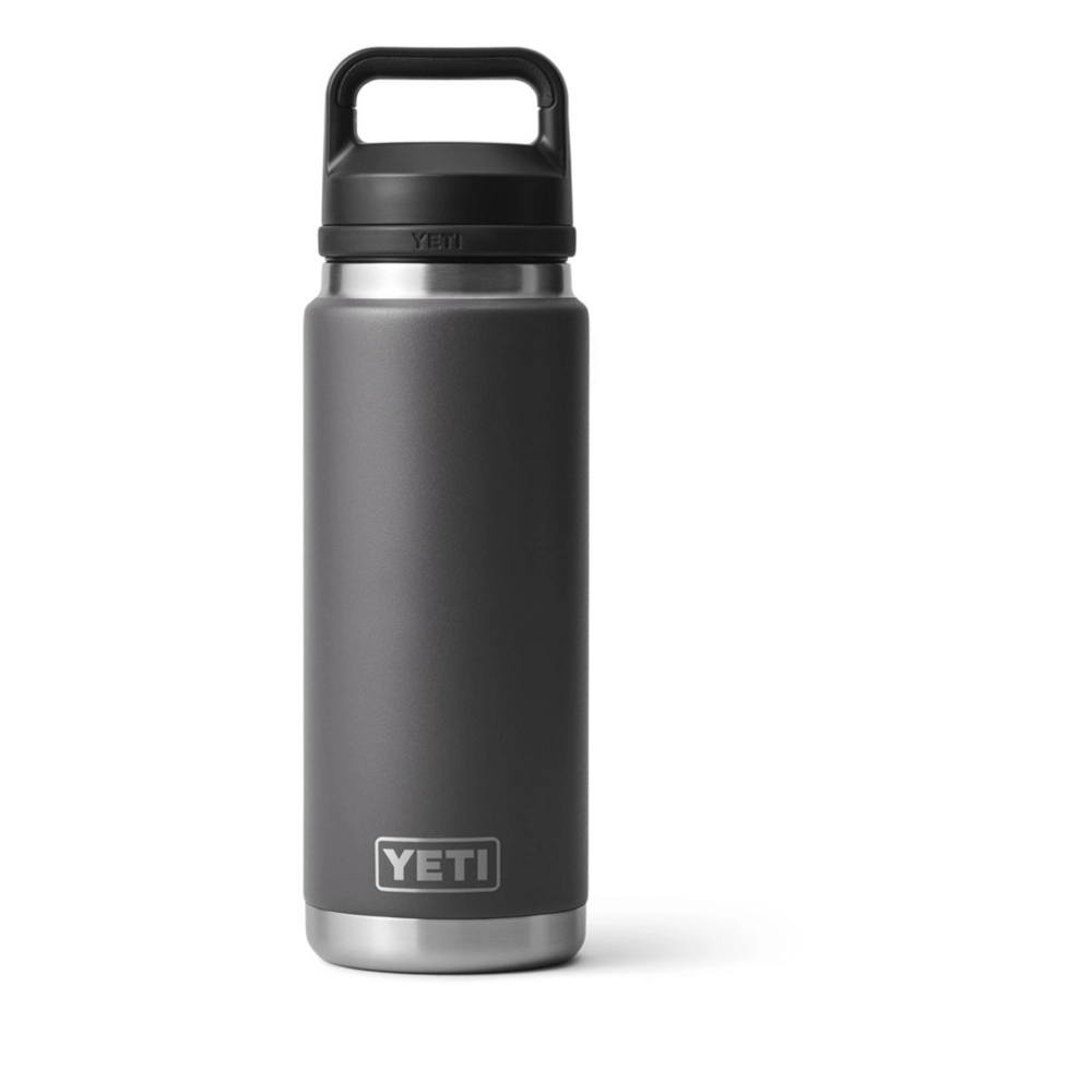 YETI Rambler 26 oz Bottle. Vacuum Insulated. Stainless Steel with Chug Cap. Charcoal