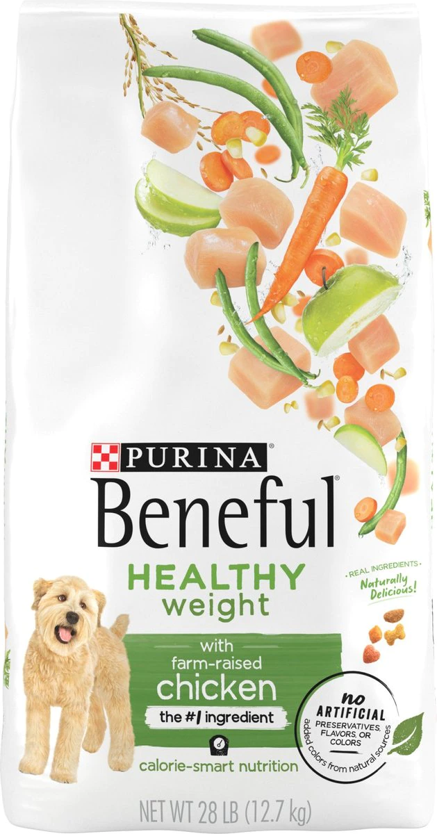 Purina Beneful Healthy Weight with Farm-Raised Chicken Dry Dog Food -  28-lb bag