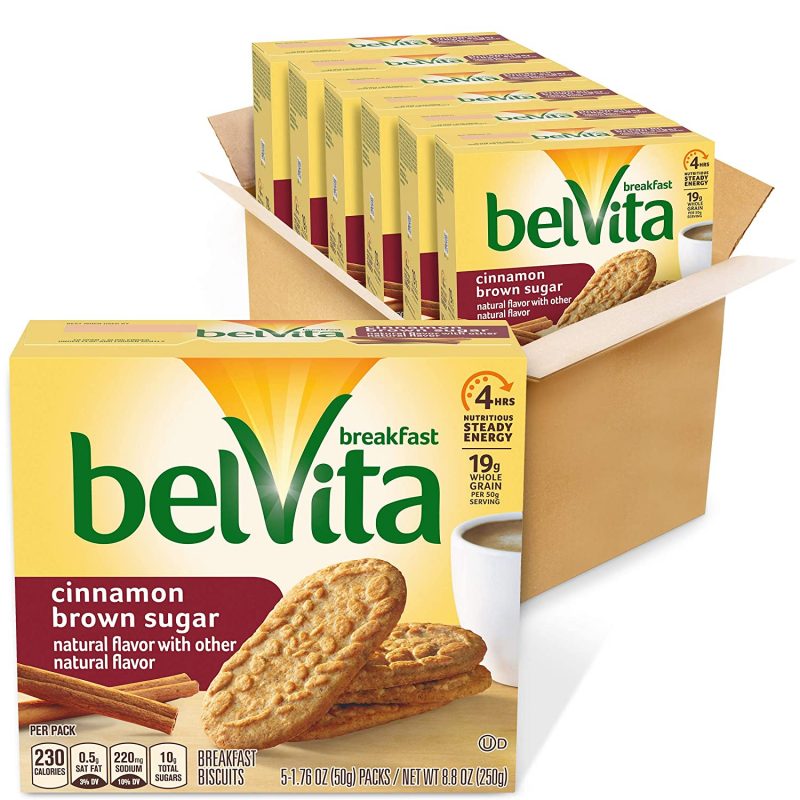 Belvita Cinnamon Brown Sugar Breakfast Biscuits. 6 Boxes of 5 Packs