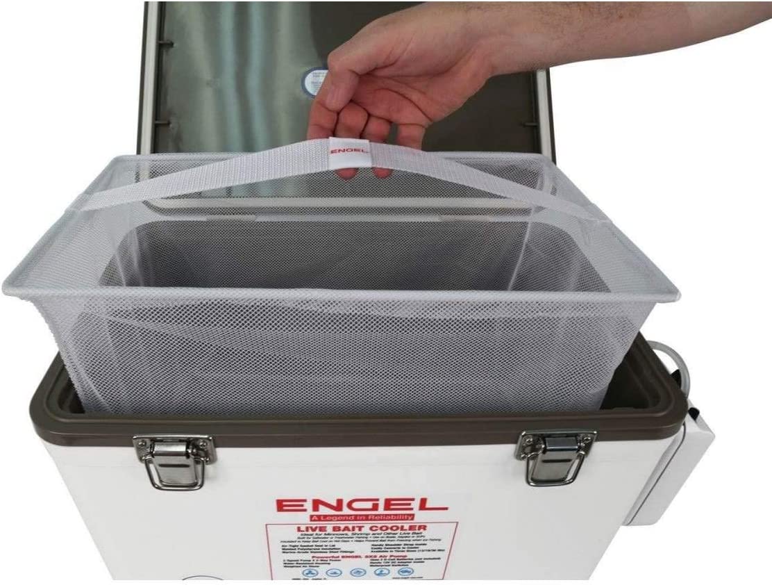Engel 19 Qt Live Bait Cooler. White