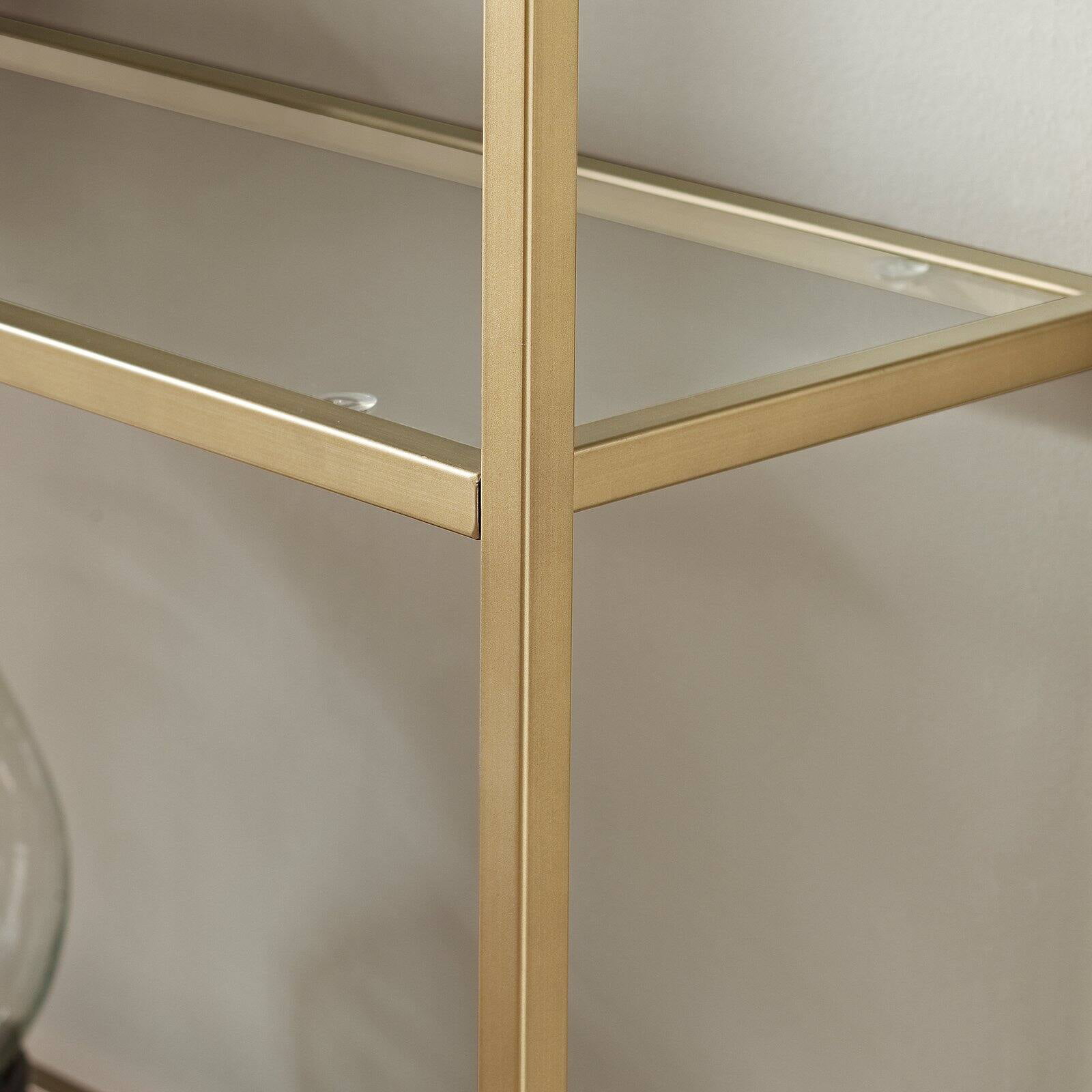Crosley 36″ W X 12″ D X 80″ H 4-Shelf Freestanding Shelving Unit. Gold