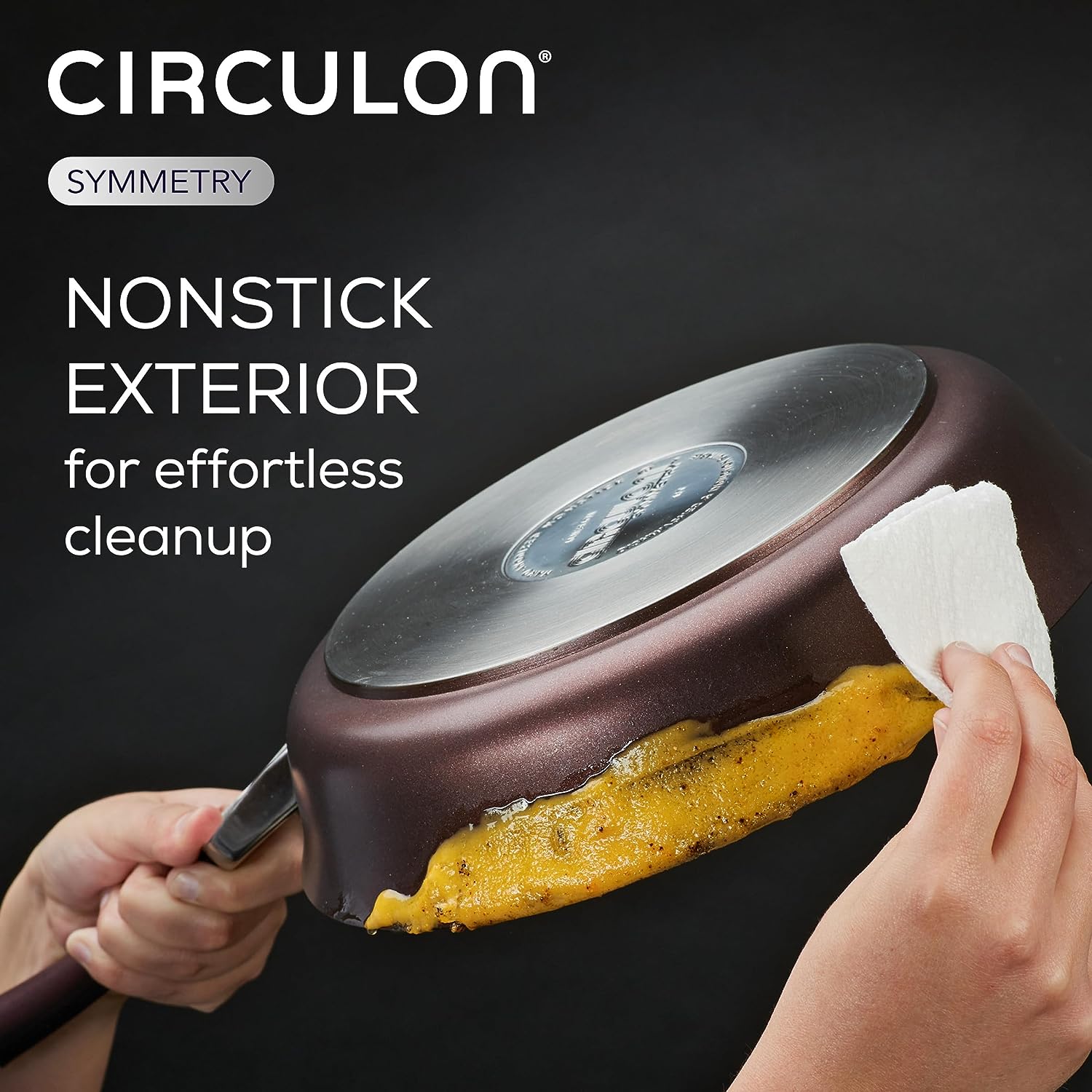 Circulon Symmetry Hard Anodized Nonstick Wok / Stir Fry Pan with Helper Handle - 14 Inch. Red