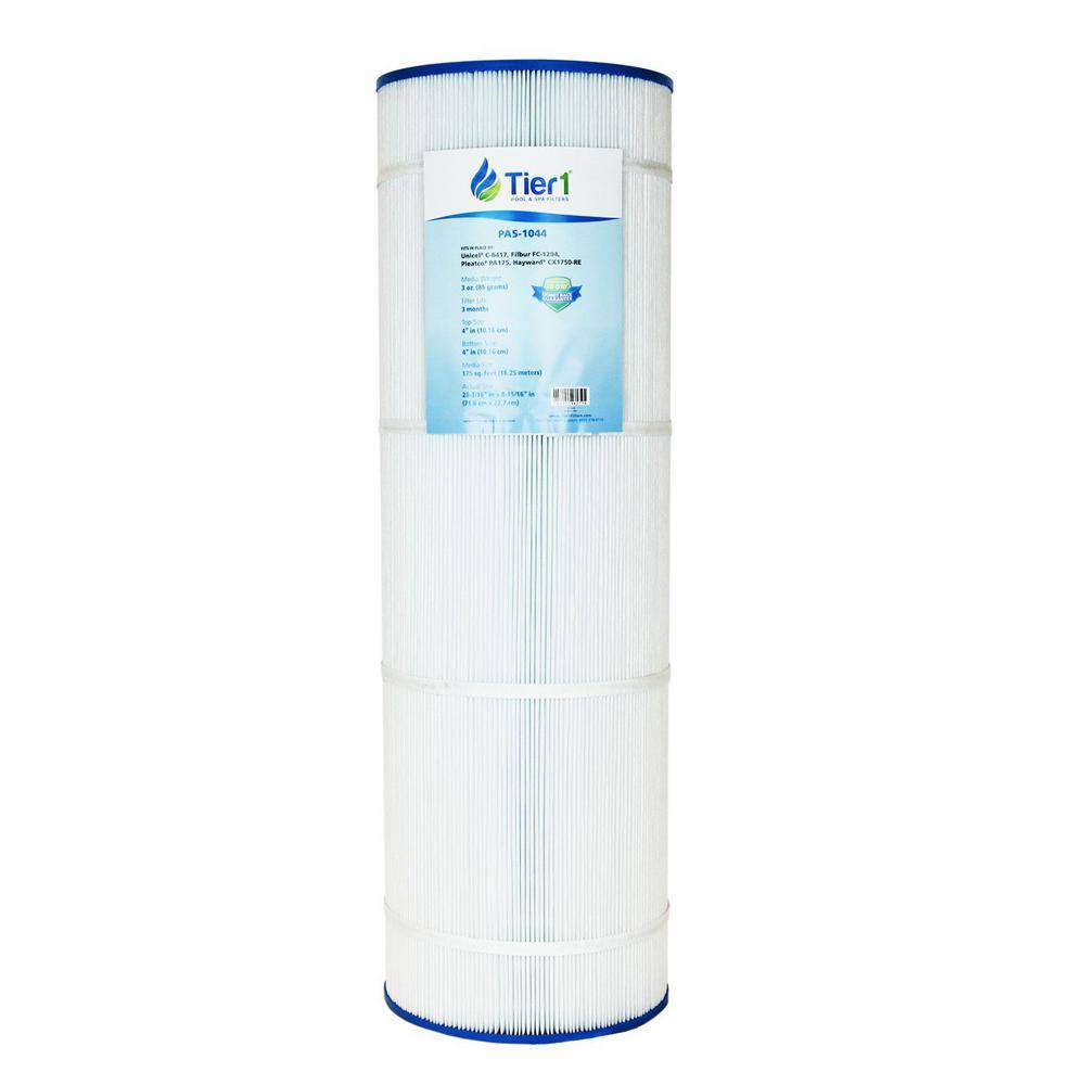 Tier1 TIER1_PAS_1044_2_PACK 28 in. x 9 in. 175 sq. ft. Pool and Spa Filter Cartridge for CX1750-RE. StarClear Plus C8417. Filbur FC-1294 (2-Pack)